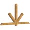 Ekena Millwork Kennewick Rough Sawn Timber Gable Bracket, Western Red Cedar, 84"W x 42"H x 4"D x 4"F, 12/12 Pitch GBW084X42X0404KEN00RWR - alternate 4